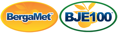 BergaMet and BJE100 brand logos